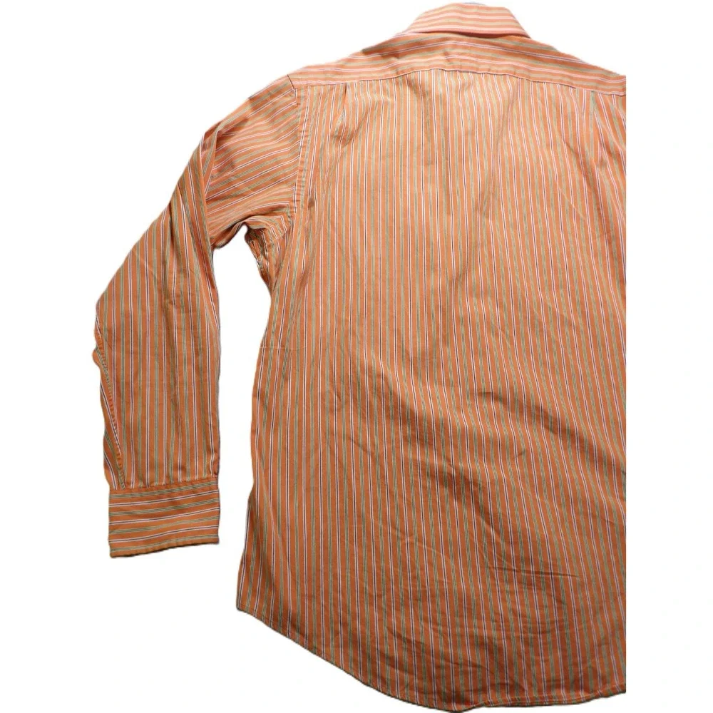 VTG Polo Ralph Lauren Regent Custom Fit Dress Shirt Cotton Men 16.5 34/35 Orange